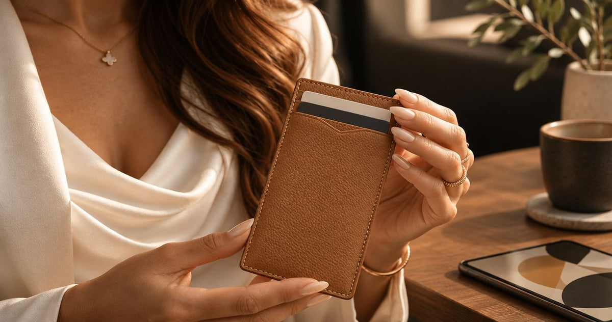How to choose a camel leather card holder for everyday carry - Cam-Ora