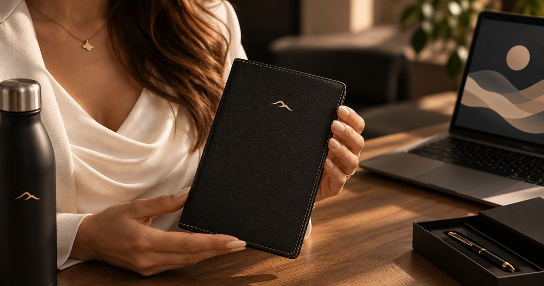 Where should a logo go on personalised corporate gifts? - Cam-Ora