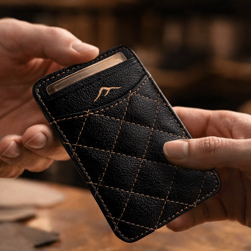 Camel Leather Card Holder - Cam-Ora