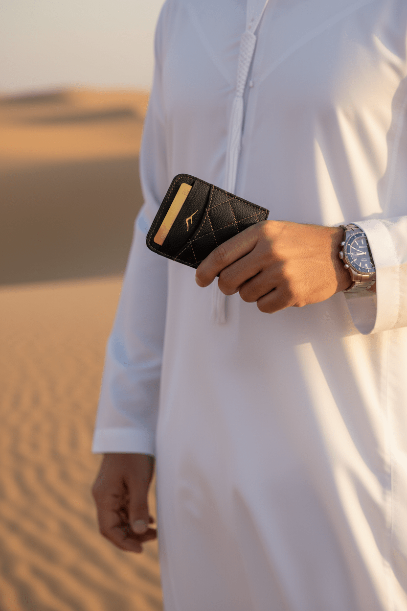 Camel Leather Card Holder - Cam-Ora