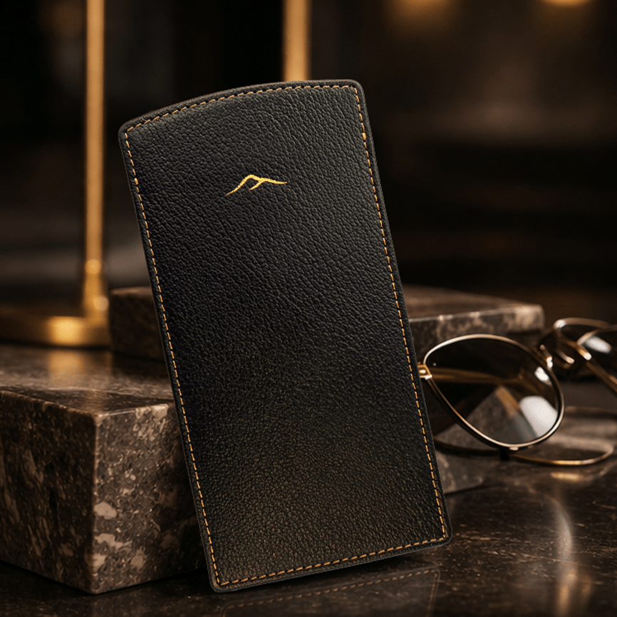 Camel Leather Eyeglasses Case - Cam-Ora